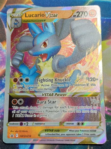 Mavin Lucario VSTAR SWSH214 Black Star Promo Pokemon Card Standard Size