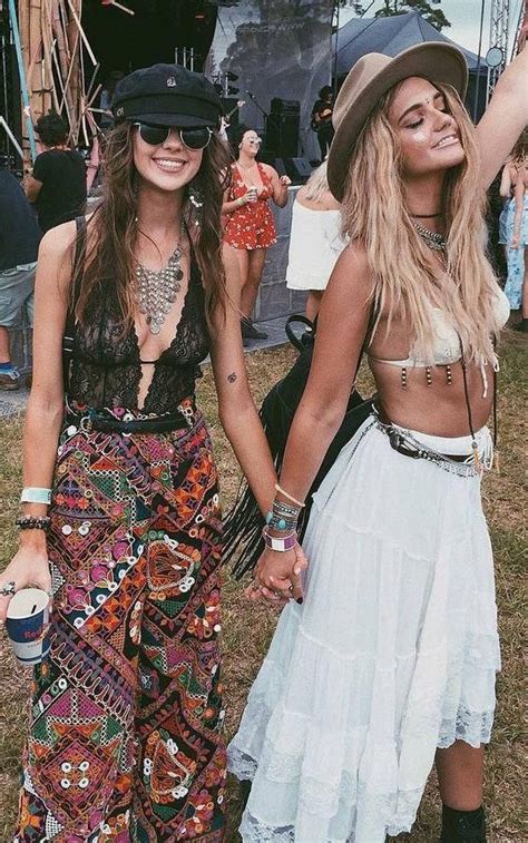 Hippie Girls Bohofashion Boho Fashion Bohemian Festival Outfits