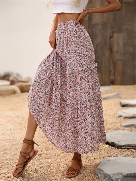 Ditsy Floral Ruffle Hem Skirt Artofit