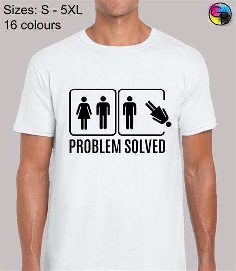 Problem Solved Mens T Shirt Unisex Funny Marriage Relationship Etsy