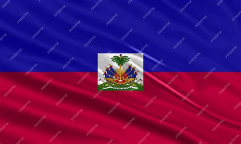 Premium Vector | Haiti flag design. waving haiti flag made of satin or ...