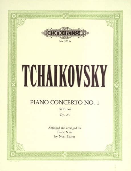 Sheet Music Tchaikovsky Pyotr Ilyich Concerto No In B Flat Minor