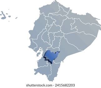 Azuay Department Map Province Ecuador 3d Stock Vector Royalty Free