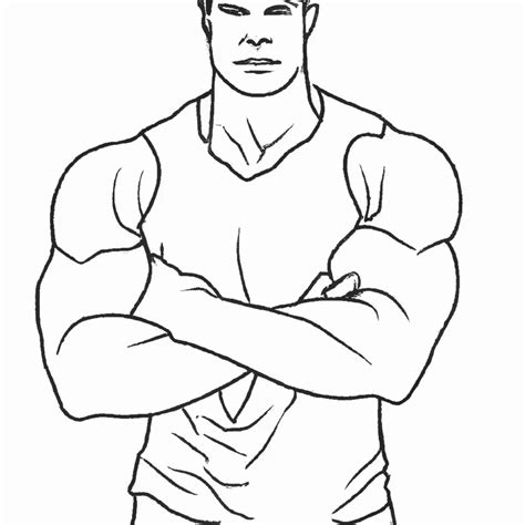 Impressão e Coloração Desenhe o Homem Musculoso que Você Sempre Sonhou