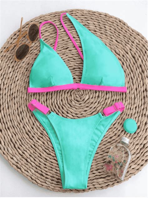 Bañador bikini tanga bicolor