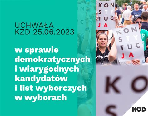 Uchwała KZD KOD w sprawie demokratycznych i wiarygodnych kandydatów i