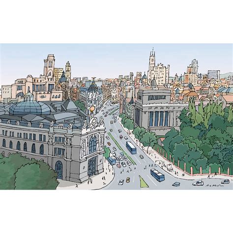 Madrid Desde Cibeles Jorge Arranz Dibujante De Ciudades Cuadros Y