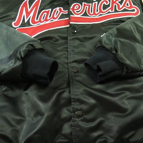 Vintage 80s Starter Dallas Mavericks Jacket Large Black Satin Usa Made