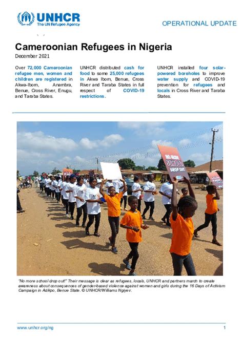 Document Unhcr Nigeria Cameroonian Refugees Operational Update