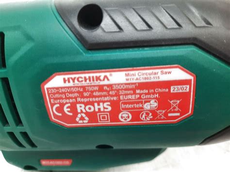 HYCHIKA CS-115C Kreissäge 750 W, 3500 U/min, 48 mm (90°) und 32 mm (45 ...