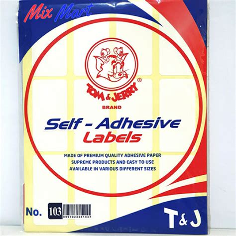 Jual Label Tom Jerry Sticker Self Adhesive Label T J Labels