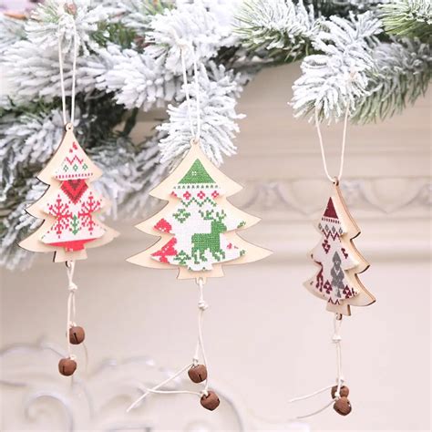 Merry Christmas Decorations Wooden Hollow Ornament Christmas Tree Hanging Pendant Decor Xmas