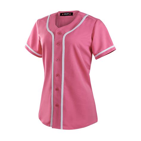 Ealer Bjw Series Women S Baseball Jersey Button Down Shirts Short