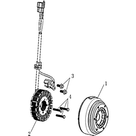 Vue Eclatee Piece Alternateur Moto Masai X Ray