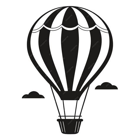 Premium Vector Hot Air Balloon Silhouette Vector Illustration