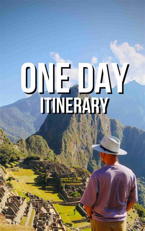 One Day itinerary - Travel Itinerary Destinations
