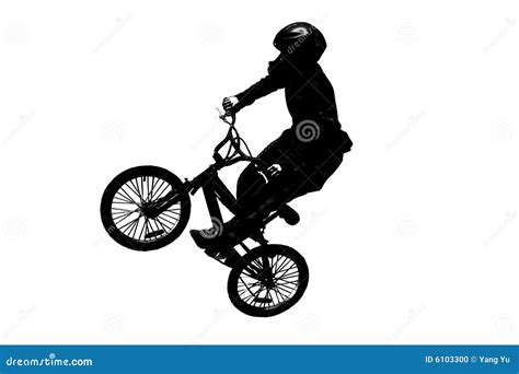 Mountain biker silhouette stock photo. Image of biker - 6103300