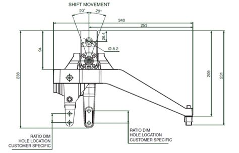 Industrial Horizontal Manual Transmission Shifter Hgs System 923 Series