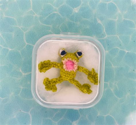 Frog Miniature Frog Crochet Amigurumi Collectors Etsy