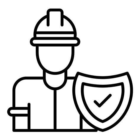 icono de línea de seguridad laboral 14773061 Vector en Vecteezy