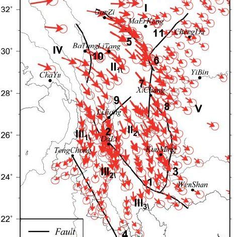 Gps Velocity Field With Respect To The Eurasian Plate The Error