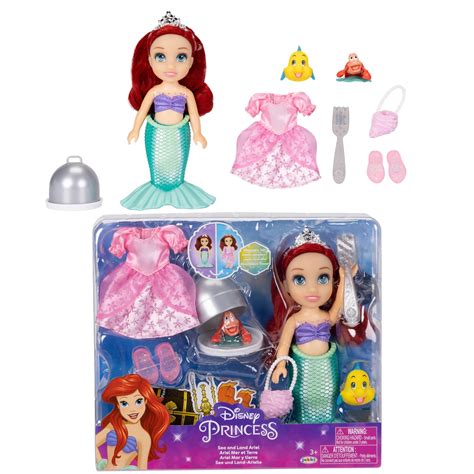 Amazon.com: Disney Princess Ariel Doll Sea to Land Petite Ariel Doll ...