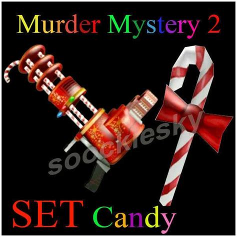 Roblox Mm2 Candy Set Candy Sugar Murder Mystery 2 Gun Messer Waffe