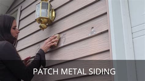 How To Patch Metal Siding Repair A Hole In Aluminum Or Steel Siding Youtube