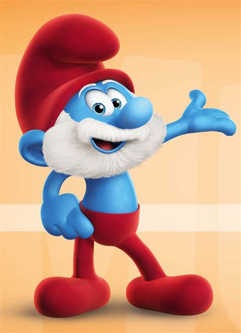 The Smurf Character Is Smiling And Waving