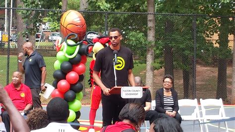 Atlanta Hawks Fulton County Dedicate New Basketball Court At