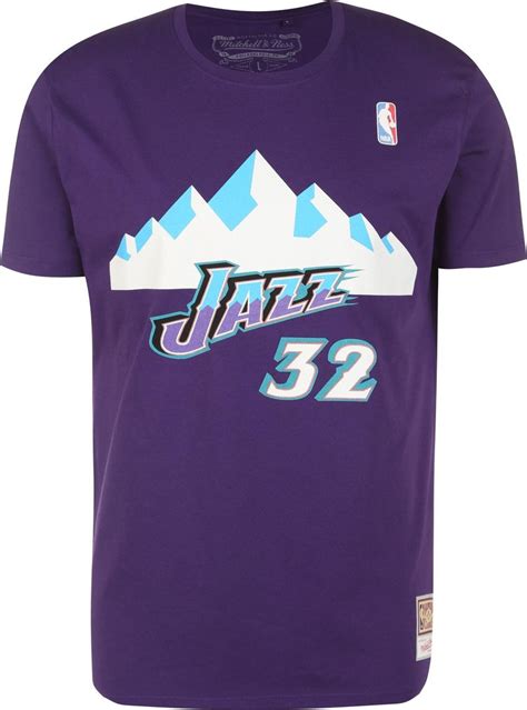 Camiseta Karl Malone Utah Jazz NBA Manga Corta Mitchell And Ness