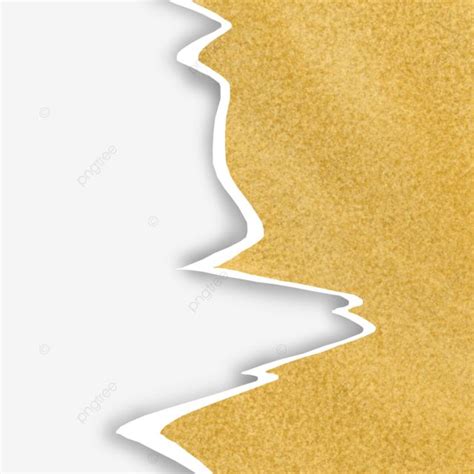 Golden Torn Paper Glitter Torn Paper Gold Torn Paper Element Golden