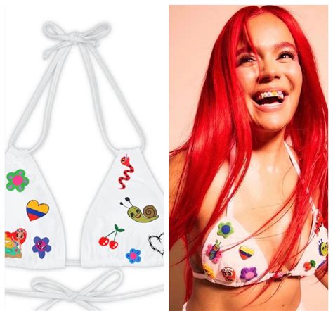 Karol G Bikini Top Mañana Será Bonito Album Cover Characters Bikini Top Strappy Bikini Top AOP