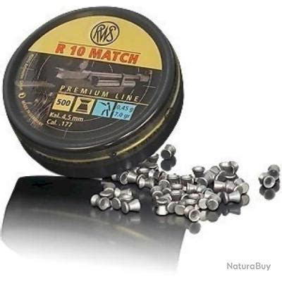 PLOMBS RWS CAL R10 MATCH 4 51MM 0 53G PAR 500 Plombs Pour Air