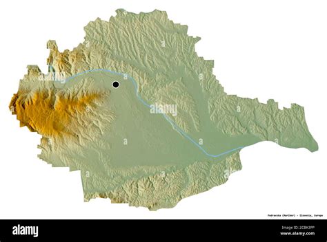 Shape Of Podravska Statistical Region Of Slovenia With Its Capital