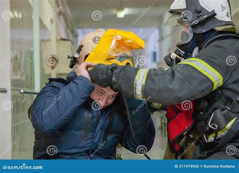 Firefighters Exercises In Central Russia Editorial Photo Image Of