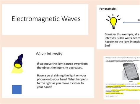 BTEC Applied Science Unit 1 Electromagnetic Waves And Wave Intensity