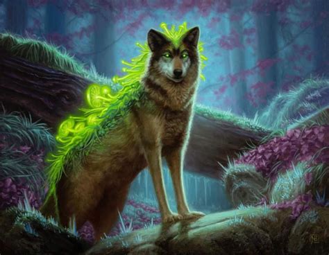 Sporeback Wolf Mtg Art From Innistrad Crimson Vow Set By Nicholas