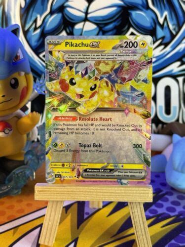 Pikachu Ex Surging Sparks 057191 Double Rare Nm In Hand Pack Fresh Ebay