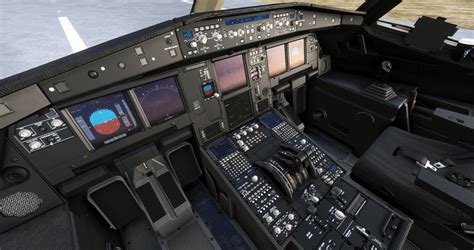 A320NX FBW Black Cockpit And Blue Lighting MSFS 2020 Cockpits Mod