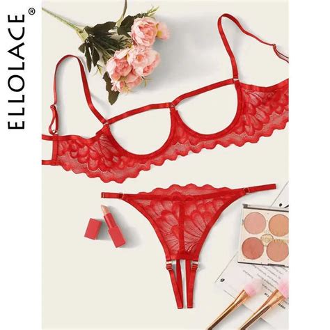 Ellolace Lingerie Set Sexy Hollow Out Lingerie