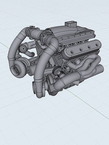 Lsx Twin Turbo Engine Outlaw Pro Mod Ls 3d Model 3d Printable Cgtrader