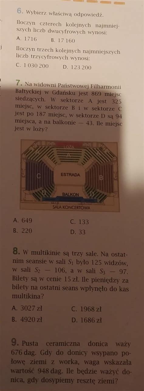 Hej Mam Pytanie Bo Ogl To Nie Rozumiem Zadania 6 7 8 9 Ze Str 109