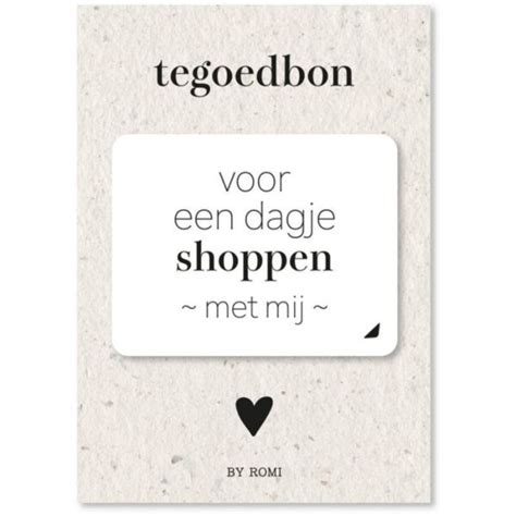 Tegoedbon Voor Een Dagje Shoppen Studio Meex