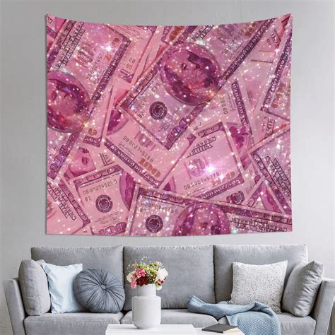 Buy Puurbol Pink Money Tapestry For Teen Girl Bedroom Aesthetic Dollar