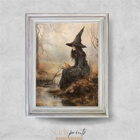 Druckbare Halloween Vintage Print Witchy Farmhouse Prints Neutral