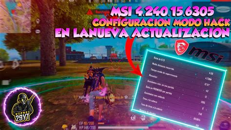 NUEVA CONFIGURACION PARA MSI EN LA NUEVA ACTUALIZACION DE FREE FIRE 70