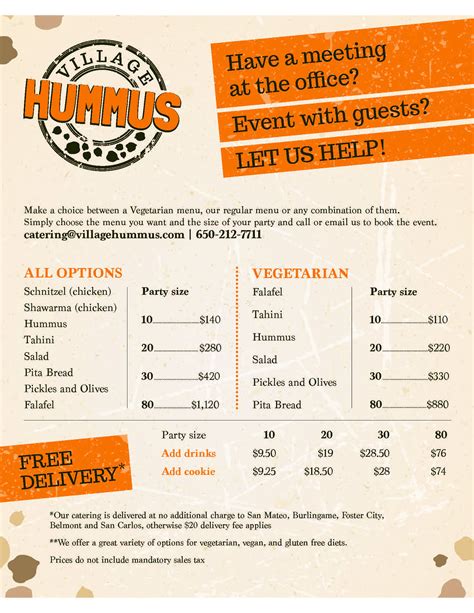 Village Hummus | Catering | Mediterranean | Best hummus in Northern CA
