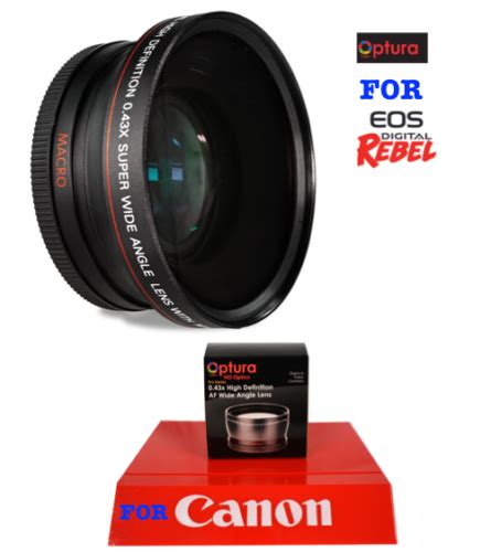 Optura Wide Angle Macro Lens For Canon Rebel Eos T2 T2i Xi T3 T3i T4 T5 T6 7d 6d Ebay