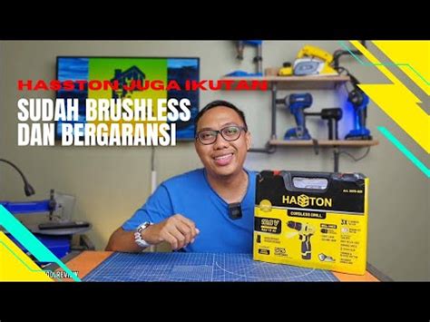 Bor Cordless Hasston Bagus Cordless Brushless Drill Hasston V